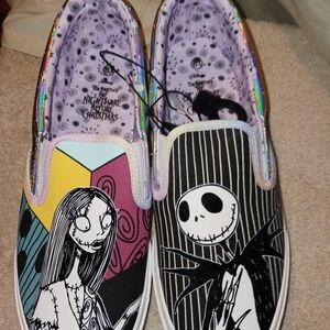 NEW Disney Jack and Sally Slip On Shoes Nightmare Skellington